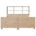 Lit bibliothèque sans matelas 135x190 cm bois massif - Photo n°4