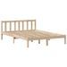 Lit bibliothèque sans matelas 140x190 cm bois de pin massif - Photo n°5