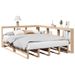 Lit bibliothèque sans matelas 140x190 cm bois de pin massif - Photo n°1