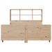 Lit bibliothèque sans matelas 140x190 cm bois massif - Photo n°4