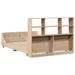 Lit bibliothèque sans matelas 140x190 cm bois massif - Photo n°8