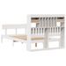 Lit bibliothèque sans matelas blanc 120x190 cm bois pin massif - Photo n°8