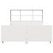 Lit bibliothèque sans matelas blanc 135x190 cm bois massif - Photo n°4