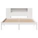 Lit bibliothèque sans matelas blanc 135x190 cm bois pin massif - Photo n°4