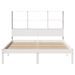 Lit bibliothèque sans matelas blanc 135x190 cm bois pin massif - Photo n°4