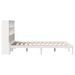 Lit bibliothèque sans matelas blanc 135x190 cm bois pin massif - Photo n°7