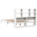 Lit bibliothèque sans matelas blanc 135x190 cm bois pin massif - Photo n°8