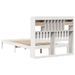 Lit bibliothèque sans matelas blanc 135x190 cm bois pin massif - Photo n°8