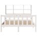 Lit bibliothèque sans matelas blanc 135x190 cm bois pin massif - Photo n°4