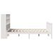 Lit bibliothèque sans matelas blanc 135x190 cm bois pin massif - Photo n°7