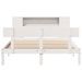 Lit bibliothèque sans matelas blanc 135x190 cm bois pin massif - Photo n°4