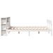 Lit bibliothèque sans matelas blanc 135x190 cm bois pin massif - Photo n°7