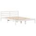 Lit bibliothèque sans matelas blanc 135x190 cm bois pin massif - Photo n°6