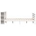 Lit bibliothèque sans matelas blanc 135x190 cm bois pin massif - Photo n°7