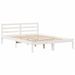 Lit bibliothèque sans matelas blanc 135x190 cm bois pin massif - Photo n°8