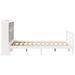 Lit bibliothèque sans matelas blanc 135x190 cm bois pin massif - Photo n°5