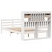 Lit bibliothèque sans matelas blanc 135x190 cm bois pin massif - Photo n°6