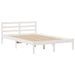 Lit bibliothèque sans matelas blanc 135x190 cm bois pin massif - Photo n°8