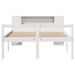 Lit bibliothèque sans matelas blanc 135x190 cm bois pin massif - Photo n°4