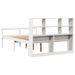 Lit bibliothèque sans matelas blanc 135x190 cm bois pin massif - Photo n°6