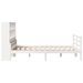 Lit bibliothèque sans matelas blanc 135x190 cm bois pin massif - Photo n°5