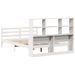 Lit bibliothèque sans matelas blanc 135x190 cm bois pin massif - Photo n°6