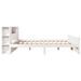 Lit bibliothèque sans matelas blanc 135x190 cm bois pin massif - Photo n°5