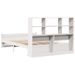 Lit bibliothèque sans matelas blanc 135x190 cm bois pin massif - Photo n°6