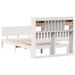 Lit bibliothèque sans matelas blanc 135x190 cm bois pin massif - Photo n°6