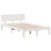 Lit bibliothèque sans matelas blanc 135x190 cm bois pin massif - Photo n°8