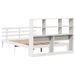 Lit bibliothèque sans matelas blanc 135x190 cm bois pin massif - Photo n°6