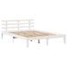 Lit bibliothèque sans matelas blanc 135x190 cm bois pin massif - Photo n°8