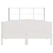 Lit bibliothèque sans matelas blanc 135x190 cm bois pin massif - Photo n°4