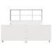 Lit bibliothèque sans matelas blanc 140x190 cm bois massif - Photo n°4