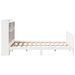 Lit bibliothèque sans matelas blanc 140x190 cm bois pin massif - Photo n°7