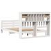 Lit bibliothèque sans matelas blanc 140x190 cm bois pin massif - Photo n°8