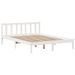 Lit bibliothèque sans matelas blanc 140x190 cm bois pin massif - Photo n°5