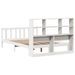 Lit bibliothèque sans matelas blanc 140x190 cm bois pin massif - Photo n°8