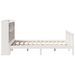 Lit bibliothèque sans matelas blanc 140x190 cm bois pin massif - Photo n°7