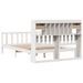 Lit bibliothèque sans matelas blanc 140x190 cm bois pin massif - Photo n°8