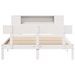 Lit bibliothèque sans matelas blanc 140x190 cm bois pin massif - Photo n°4