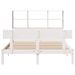 Lit bibliothèque sans matelas blanc 140x190 cm bois pin massif - Photo n°4