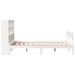 Lit bibliothèque sans matelas blanc 140x190 cm bois pin massif - Photo n°7