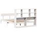 Lit bibliothèque sans matelas blanc 140x190 cm bois pin massif - Photo n°8