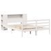 Lit bibliothèque sans matelas blanc 140x190 cm bois pin massif - Photo n°3