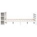 Lit bibliothèque sans matelas blanc 140x190 cm bois pin massif - Photo n°7