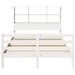 Lit bibliothèque sans matelas blanc 140x190 cm bois pin massif - Photo n°4