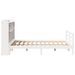 Lit bibliothèque sans matelas blanc 140x190 cm bois pin massif - Photo n°5