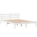 Lit bibliothèque sans matelas blanc 140x190 cm bois pin massif - Photo n°8