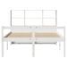 Lit bibliothèque sans matelas blanc 140x190 cm bois pin massif - Photo n°4